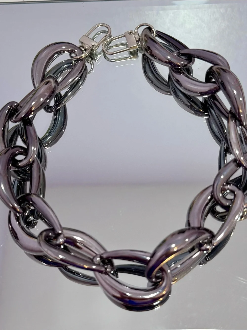 New Gunmetal Link Bag Chain 18 inches